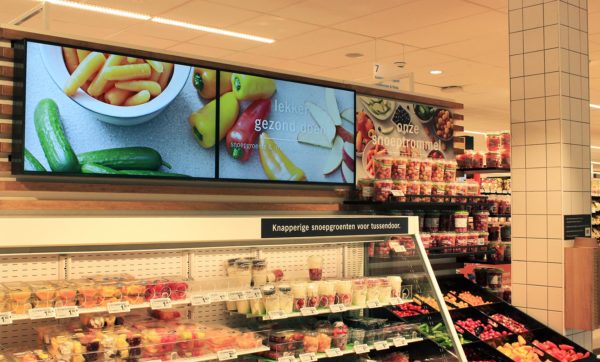 Albert Heijn test Digital Signage afbeelding