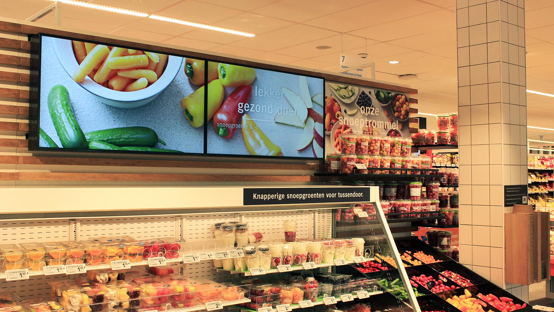 Albert Heijn test Digital Signage afbeelding