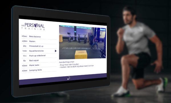 Digital Signage ter ondersteuning van fitnessinstructies afbeelding